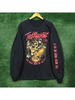 Ted Nugent The Music Made Me Do It LS Shirt Size Extra Large